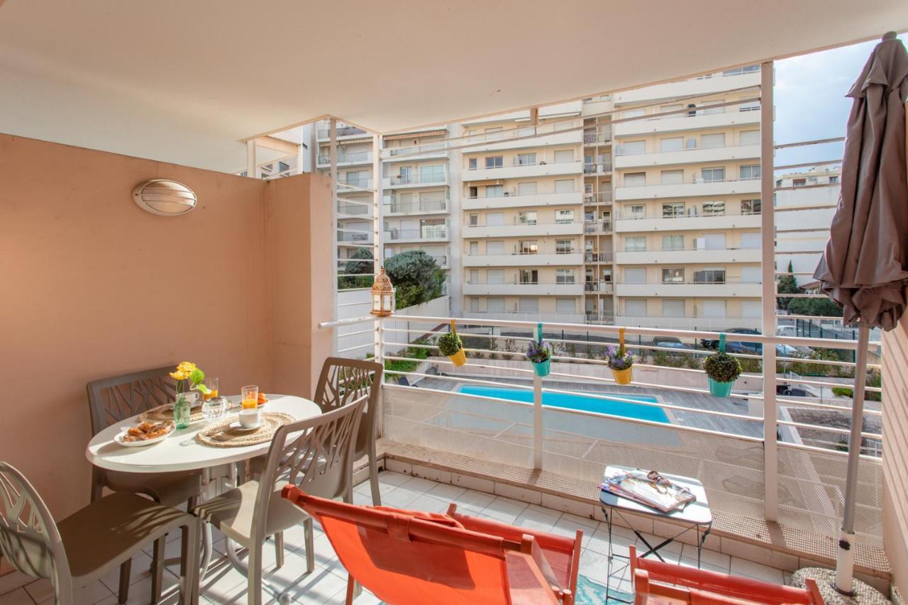 C1 Clemenceau Pool Balcony Bath Ac 2Mins Walk To Sand Beach Канни Екстер'єр фото