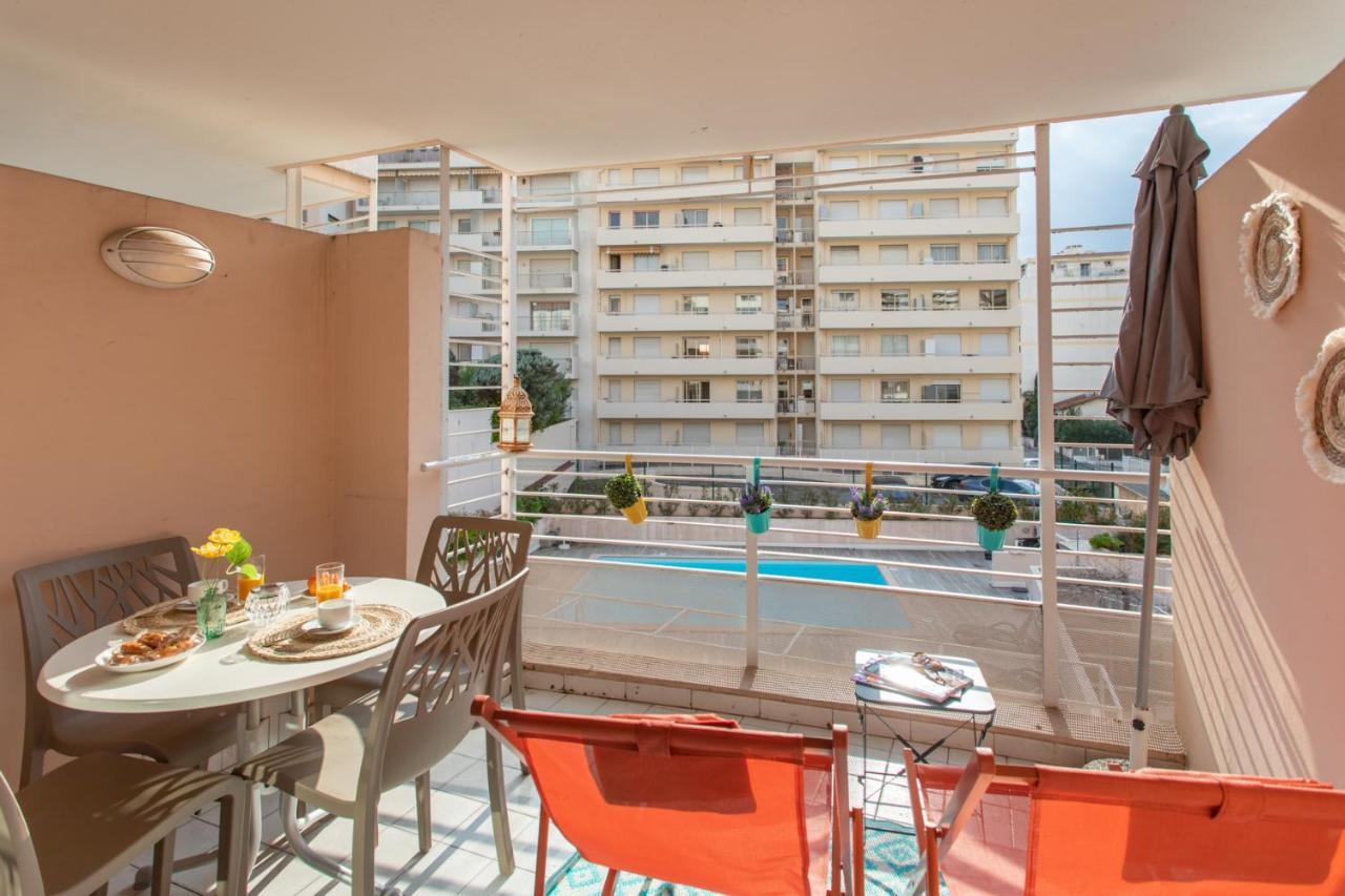 C1 Clemenceau Pool Balcony Bath Ac 2Mins Walk To Sand Beach Канни Екстер'єр фото